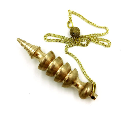 Bronze Metal Copper Spiritual Point Pendulum for Divination Healing Dowsing Wicca Balancing Pointed Cone Pendant Pendulum