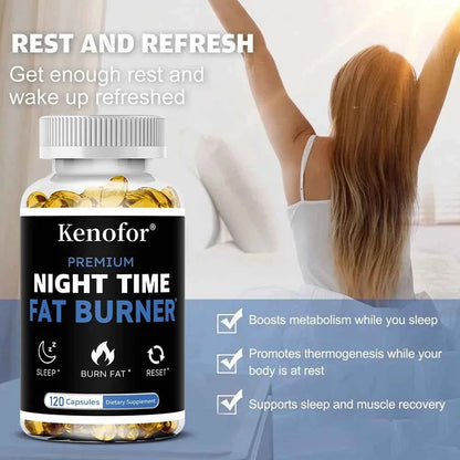 Nighttime Fat Burner Supplement - for Weight Loss, Boost Metabolism, Suppress Appetite Diet,Healthy Weight Management