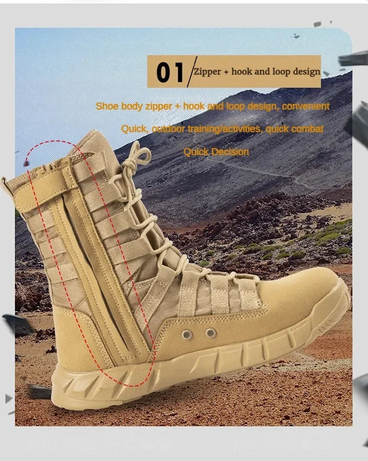 Combat Boot Green Desert Brown Boot Lightweight Training Boots Hiking Boots For Man Tactical Boots Bota Masculina