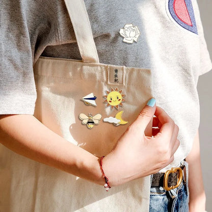 10-100PCS Cute Animal Plant Enamel Pins Random Metal Badges Lapel Brooches Decor Backpack Clothing Hat Bag For Women Kid Jewelry - AMULET RING STORE