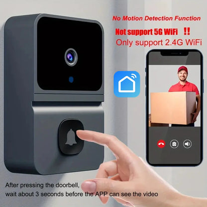WiFi Video Doorbell Wireless HD Camera 480P Smart Home Security Protection Two Way Intercom Night Vision Smart Doorbell - AMULET RING STORE