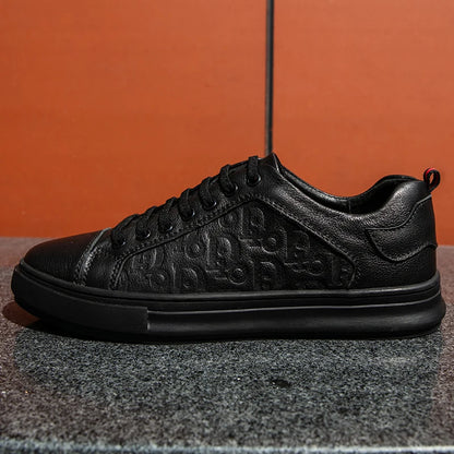 Leisure Shoes 2025 New Wear-resistant Fashion Shoes Anti-slip Anti-odor Leather Sports Thick Soles All Match Street Men's Shoes - AMULET RING STORE