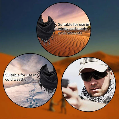 Keffiyeh Tactical Desert Scarf Wrap Shemagh Head Neck Arab Scarf Keffiyeh Scarf Wrap for Men And Women - AMULET RING STORE
