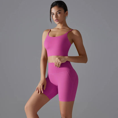 Women Yoga Set Yoga BraTank Tops for Fitness Workout Sportswear Gym Clothing High Waist Shorts Sportswear Leggings Suits