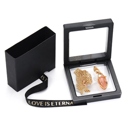 Labradorite Rainbow Moonstone Gemstone Pendant Copper Wire Wrapped Labradorite Jewelry Labradorite Necklace With Chain and Box