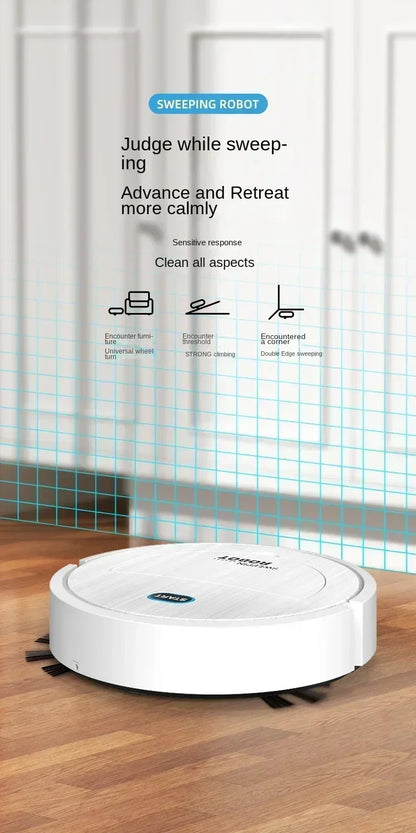 Intelligent Robot Cleaner USB Three in One Sweeping and Mopping Robot Cleaner Kitchen Robots Electric Floor Mop Home Appliance - AMULET RING STORE