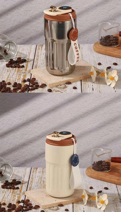 460ml Thermos Bottle Smart Display Temperature 316 Stainless Steel Vacuum Cup Office Coffee Cup Business Portable Thermal Mug