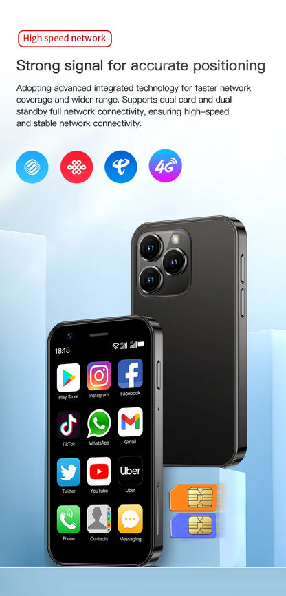 SOYES XS16/XS15 Mini Android Smartphone 3G/4G Network 2GB RAM 16GB ROM 3" Display 5MP Camera Dual SIM With Play Store WhatsAPP - AMULET RING STORE