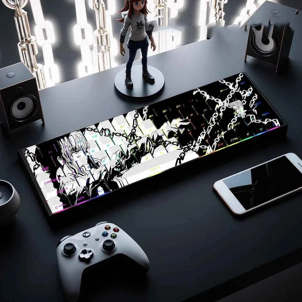 129 Keys Makima Anime Keycaps Cartoon PBT Keycap Cherry Keycaps Key Cap Dye-sub Mechanical Keyboard Caps for 64/68/71/84/108