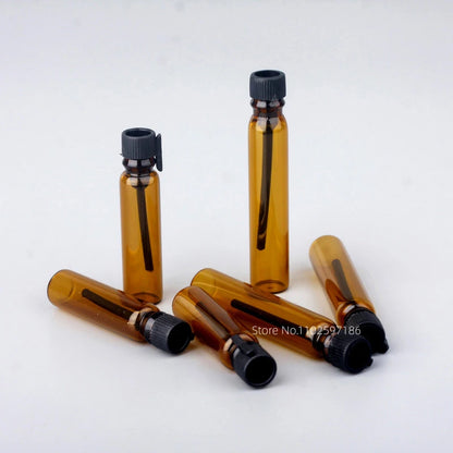 Glass Dropper Bottle Transparent Mini 1ml 2ml Stick Essential Oil with Inner Stopper Sample Trial Use Perfume Sub Bottles Empty - AMULET RING STORE
