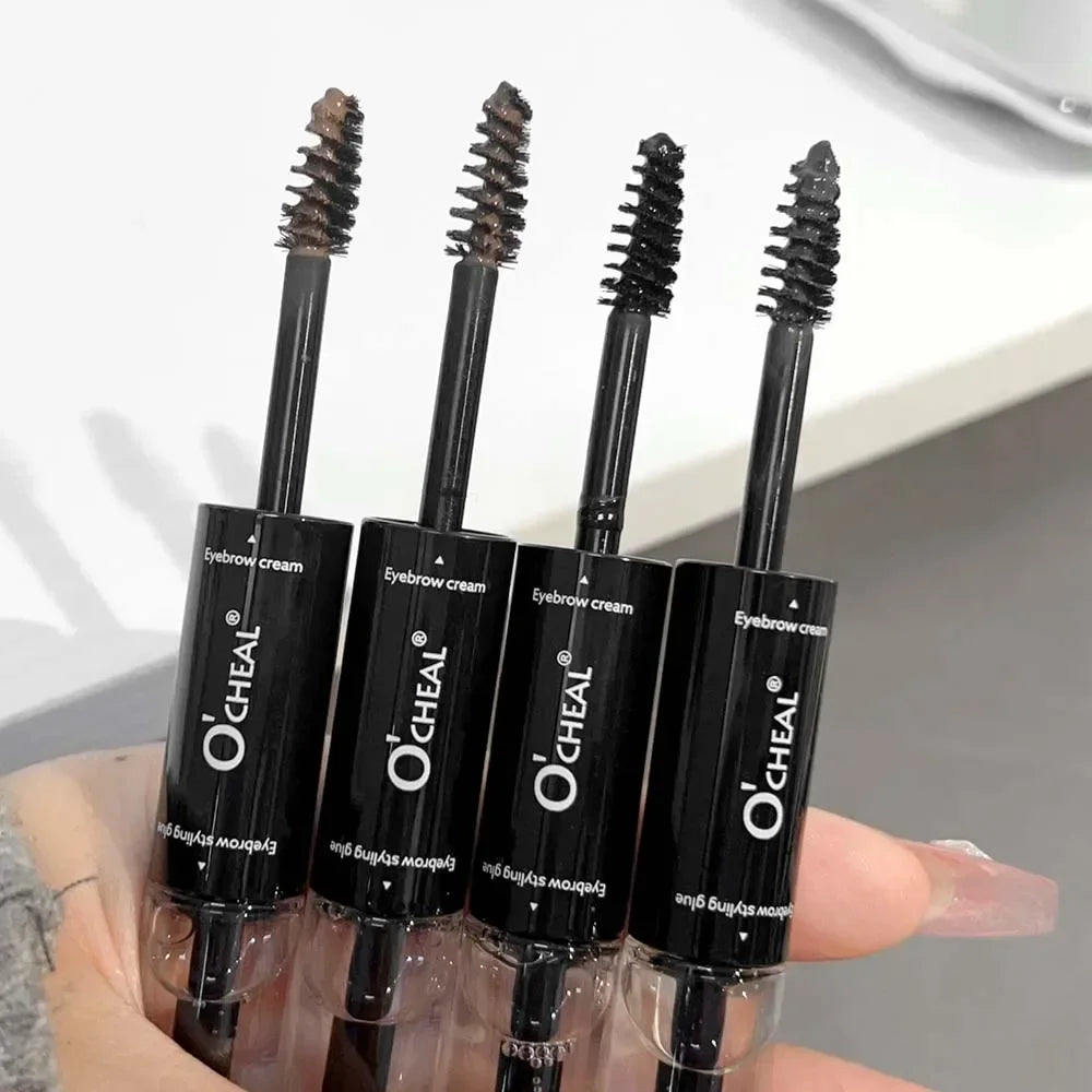 Double-ended Black Brown Dye Eyebrow Styling Gel Waterproof Lasting Wild Brow Tint Wax Transparent Liquid Brows Cream Cosmetics - AMULET RING STORE