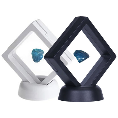 1PC Diamond Display Stand 7x7cm White Black Box Coin Collection Decoration Ring Earring Showing Holder Gemstone Storage Gift Box - AMULET RING STORE