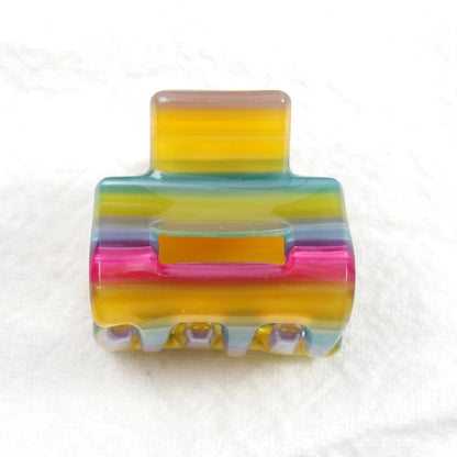 Bgffuy Leopard Korea Acetate Hollow Colorful Mini Hair Claws Crab Hair Clips for Child Girls Hairpins Hair Accessories Barrettes