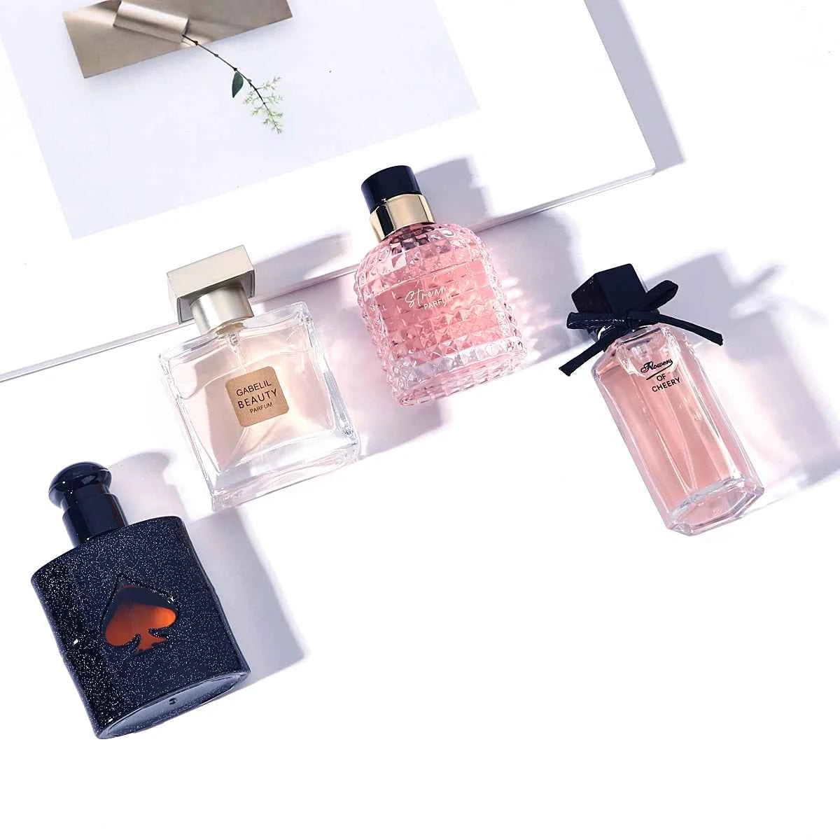 Gift Box Four Piece Set Women Perfume Spray 105ml Floral Scent Lasting Fragrance Pheromone Eau De Parfum Men Cologne Balminess
