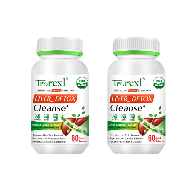 Liver Cleansing Detox Capsules Health Liver Support Colon Cleansing Repair Pills Prevent Cirrhosis Fatty Liver, Natural Herbal