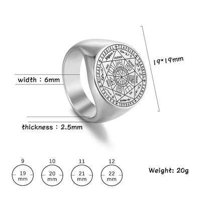 Dreamtimes Seal of The Seven Archangels Viking Ring