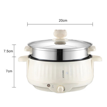 1.7L Multicooker Single/Double Layer Electric Pot 1-2 People Household Non-stick Pan Hot Pot Rice Cooker Cooking Appliances - AMULET RING STORE