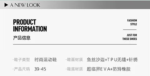 Leisure plus Size Men's Shoes39-45 Fashion Cushioned Running Shoes Sports Trend Gray Green White Black Breathable Comfortable - AMULET RING STORE