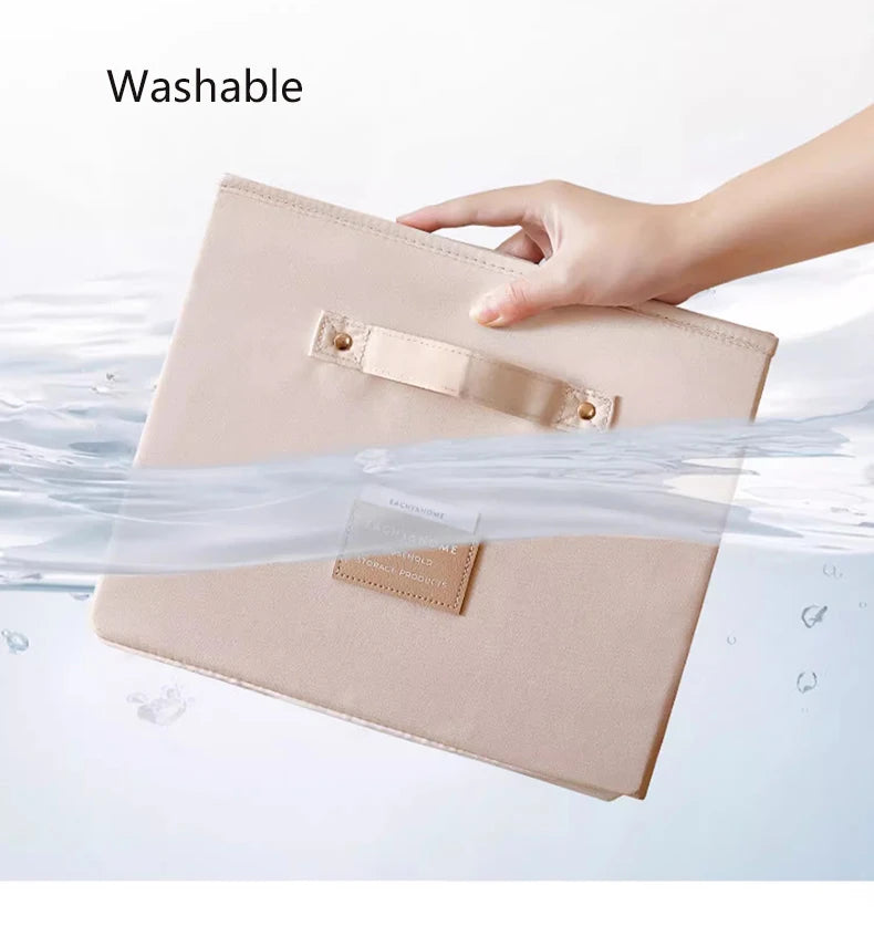 Fabric Foldable Storage Box With Lid Organizer For Clothes Large Capacity Quilt Blanket Toy Storage Closet Wardrobe Organizer - AMULET RING STORE