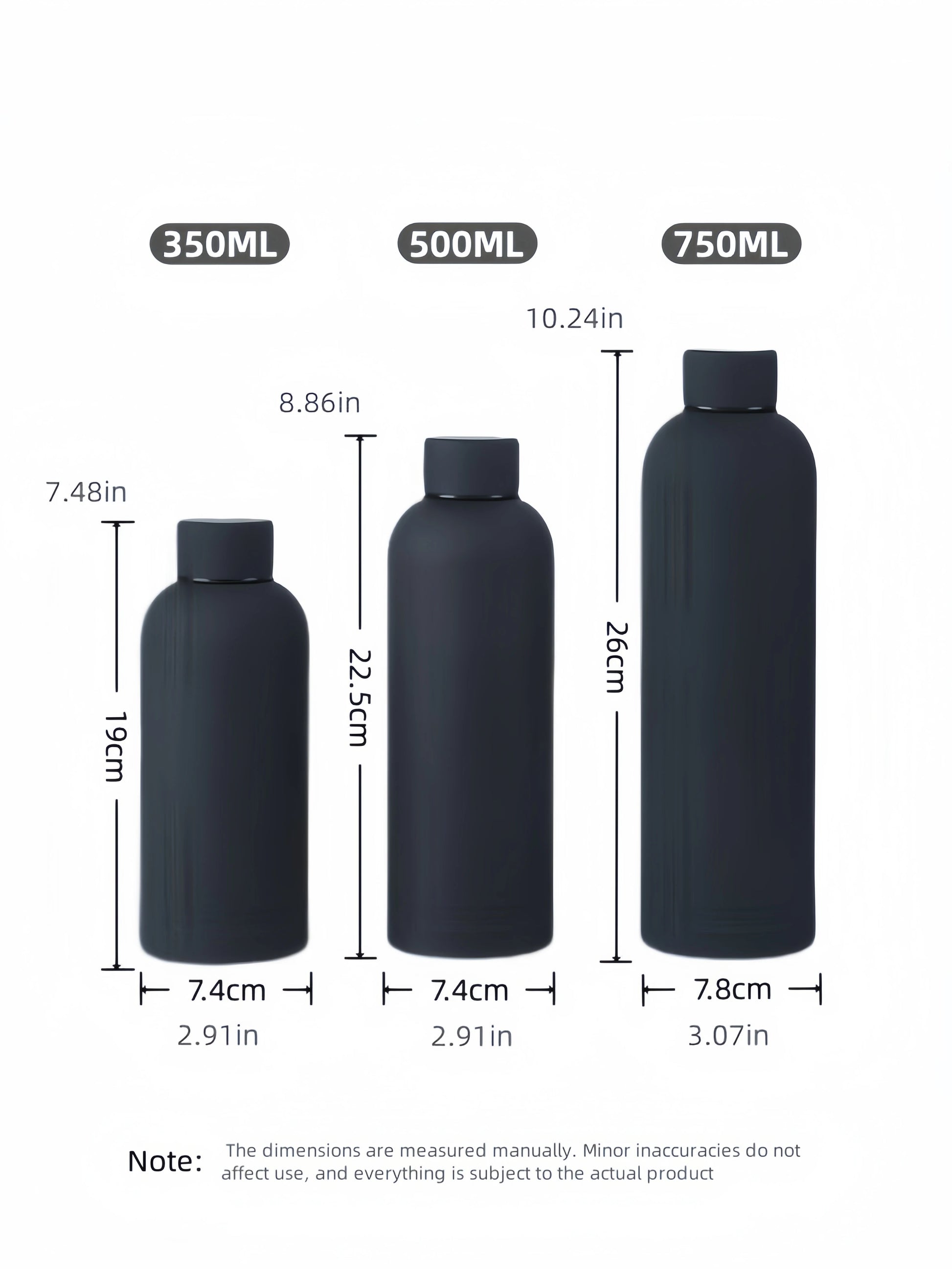 350-750ML Stainless Steel Thermos Cup Portable Small Mouth Water Cup Travel Outdoor Sports Water Bottle Vacuum Flask Gym Kettle - AMULET RING STORE