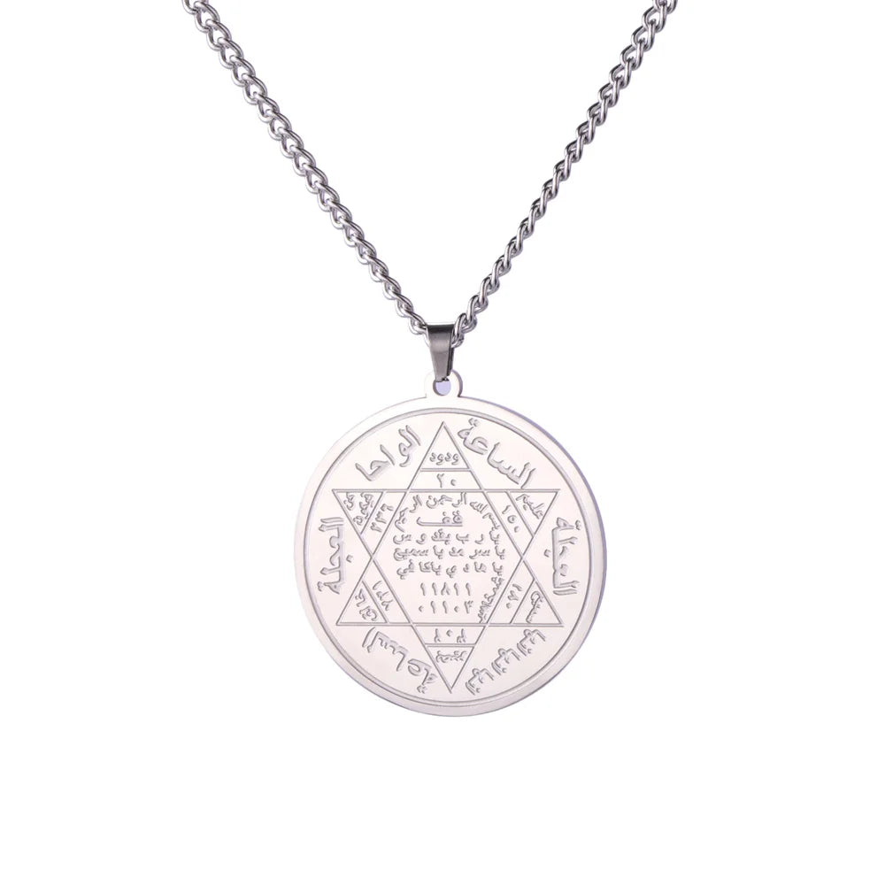 EUEAVAN Seal of Solomon Pendant Necklace