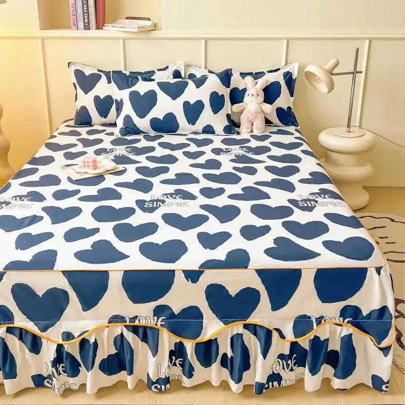 Sheet Set Household with Pillowcase Fashion Modern Water-proof Universal Skin-friendly Single Double Home Textile Bedding Luxury