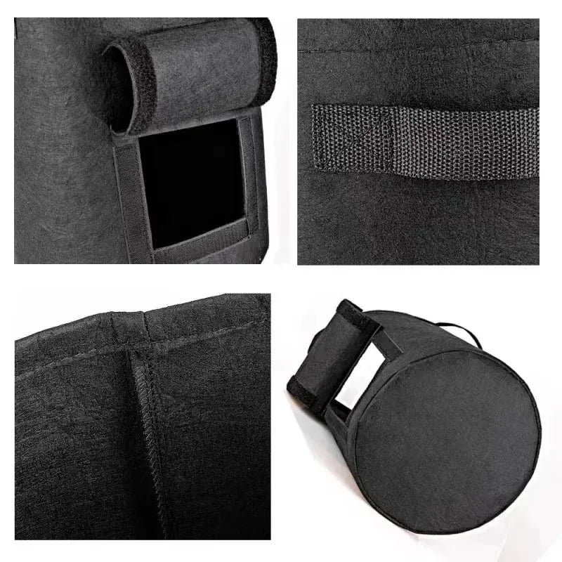 2 Size Felt plant grow bags nonwoven fabric garden potato pot greenhouse vegetable growing bags moisturizing vertical tools - AMULET RING STORE