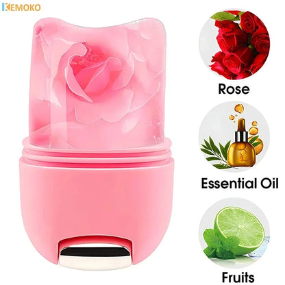2 in 1 Ice Cube Facial Roller Jade Face Massaer Roller Gua Sha Face Lifting Device Reduce Edema Neck Eye Beauty Care Device