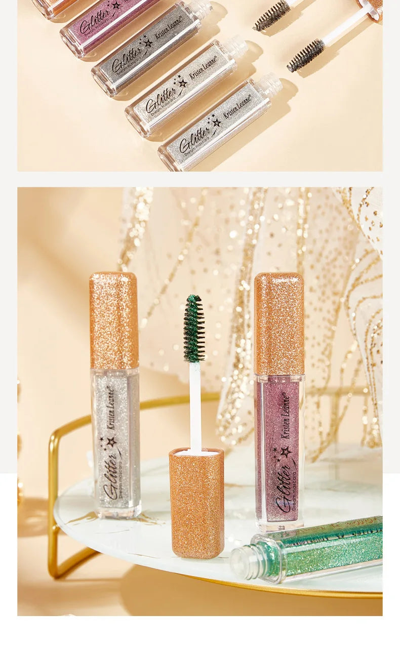 Mascara Glitter Diamond Colored Pearlescent Eye Makeup For Women Curling Thick Mascara Waterproof Korean Cosmetics Beauty - AMULET RING STORE