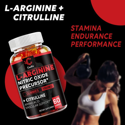 L-Arginine Supplement - Strengthens Muscles and Supports Blood Flow, Circulation, Nutrient Delivery and Pumping - AMULET RING STORE