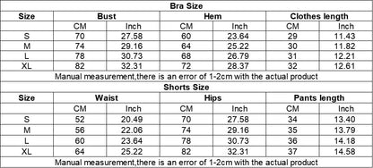 Women's Tracksuit Yoga Set 2 Pieces Sports Set Workout Gym Sportswear High Waist Leggings Fitness Shorts Bras Sports Suits