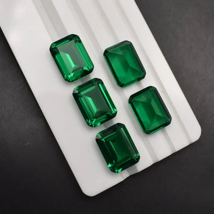 Natural Mined Emerald Green 10.50 Cts10x14mm Rectangle Cut AAAAA Sri-Lanka VVS Emerald Cut Gem