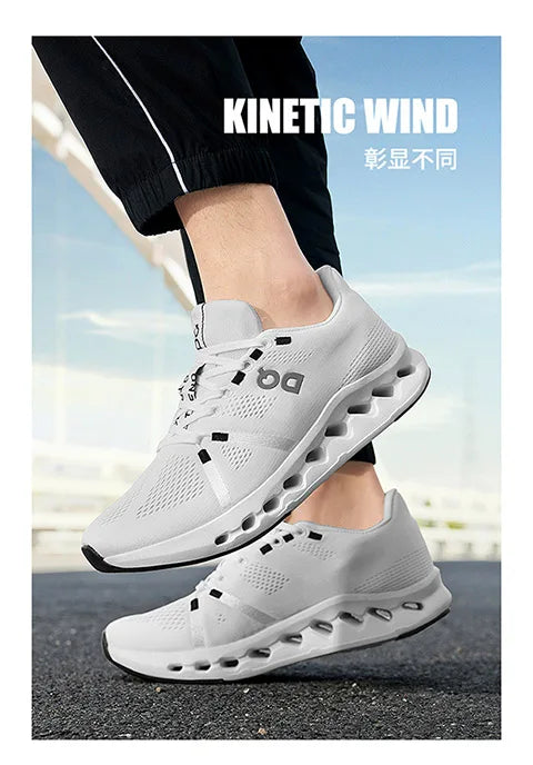 Leisure plus Size Men's Shoes39-45 Fashion Cushioned Running Shoes Sports Trend Gray Green White Black Breathable Comfortable - AMULET RING STORE