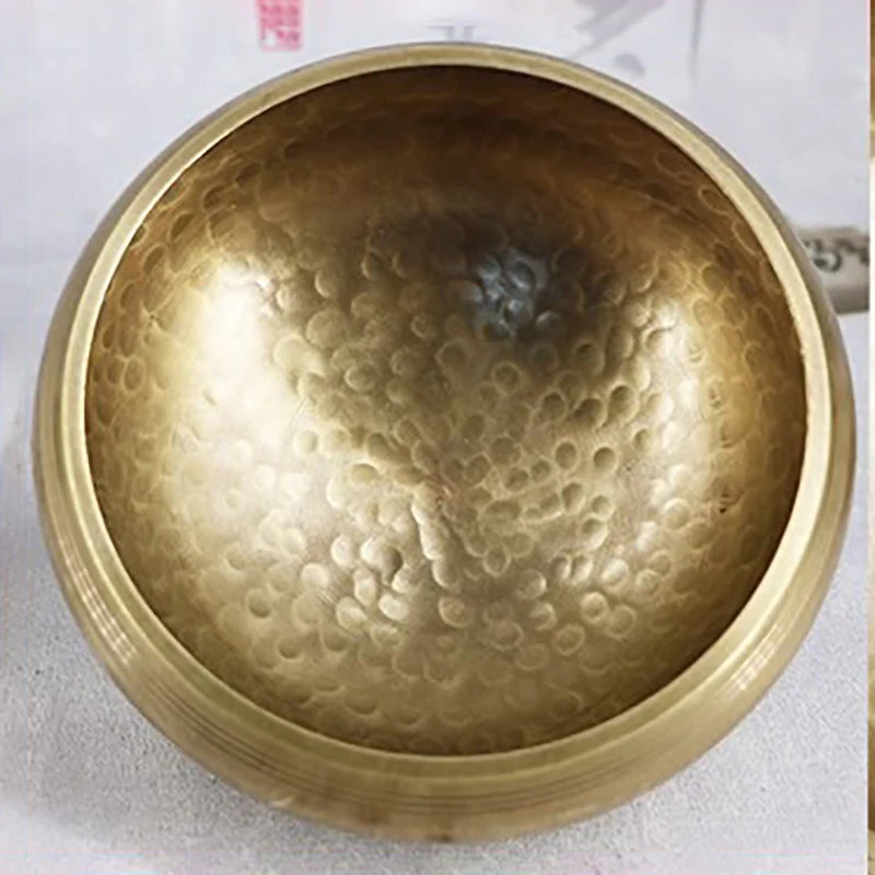 Bronze Tibetan Bowl Handmade Singing Bowls Genuine Pretty Meditation Musical Instruments Sound Healing Buddhist Monk Supplies - AMULET RING STORE