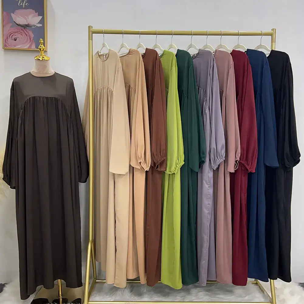 Plain Muslim Abaya Long Dress - Islamic Clothing - AMULET RING STORE