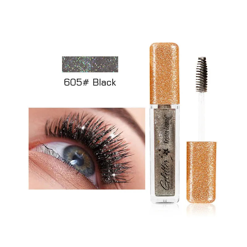 Mascara Glitter Diamond Colored Pearlescent Eye Makeup For Women Curling Thick Mascara Waterproof Korean Cosmetics Beauty - AMULET RING STORE