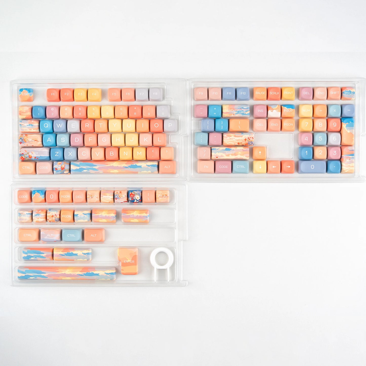 134 Keys Pink Cat  MOA Profile PBT Keycaps Customs Dye Sub Key caps for 61/87/104 Cherry MX Switch Gaming Mechanical Keyboard