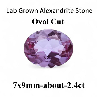 Emerald Cut Lab Grown Alexandrite AGL Certificate Loose Gemstone For Earrings Ring Jewelry Diy Making