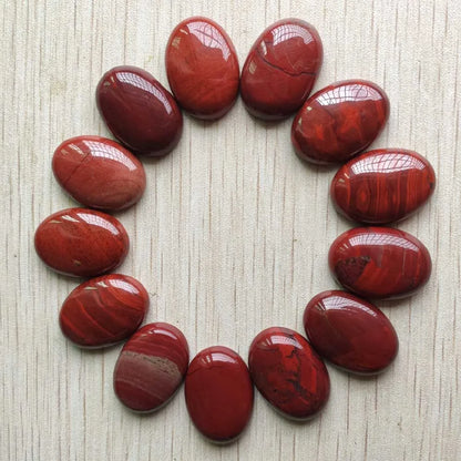 Fast shipping 20pcs/lot Wholesale 18x25mm 2022 hot sell natural stone mixed Oval CAB CABOCHON teardrop beads for jewelry making - AMULET RING STORE