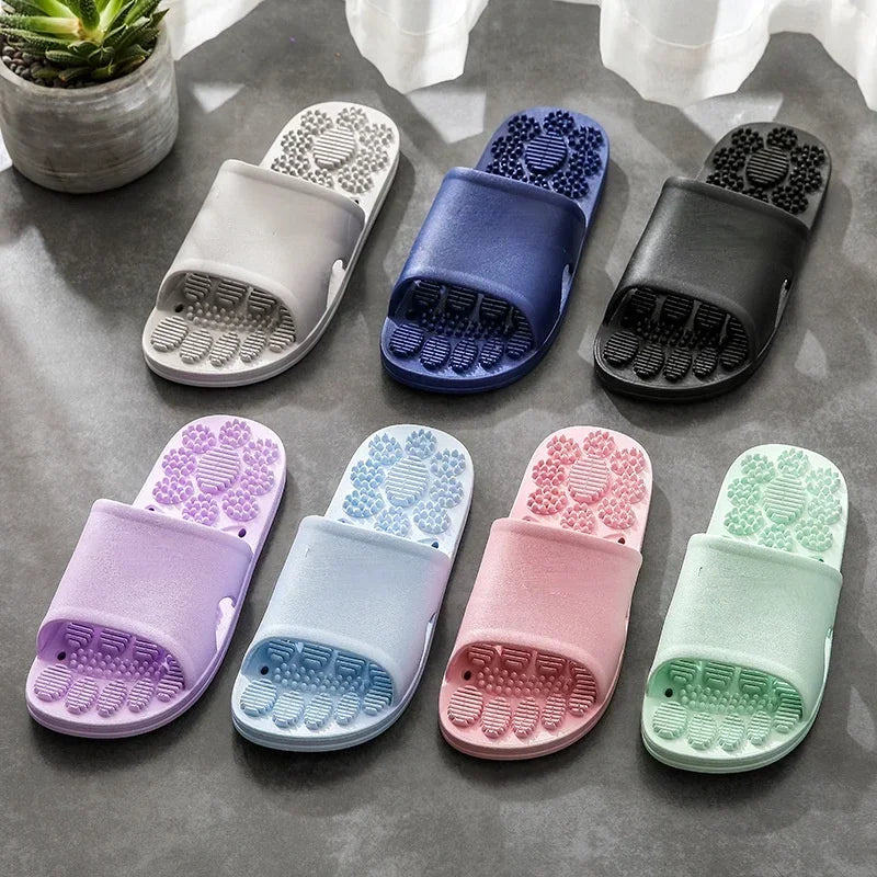 Reflexology Foot Massage Slippers Bath Slippers Tension Relief Acupuncture Feet Massager Household Slipper Foot Health Care - AMULET RING STORE