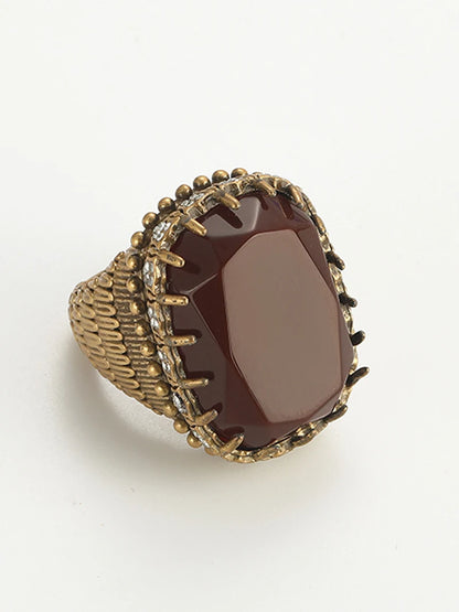 Vintage Jewelry Red Stone Rings Natural Wedding Square Adjustable Accessories Woman Valentine Day Gift For Girlfriend 2025