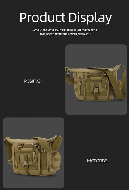 Men Camouflage Shoulder Bag Tactical Fishing Camping Tote Trekking Climbing Bags Large Multi-Pocket Travel Laptop Messenger Pack