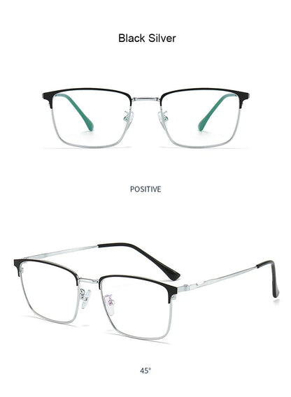 Men Prescription Glasses Optics Lenses  Reading Glasses Women Blue Light Blocking Myopia Eyewear Metal Titanium Eyeglasses Frame