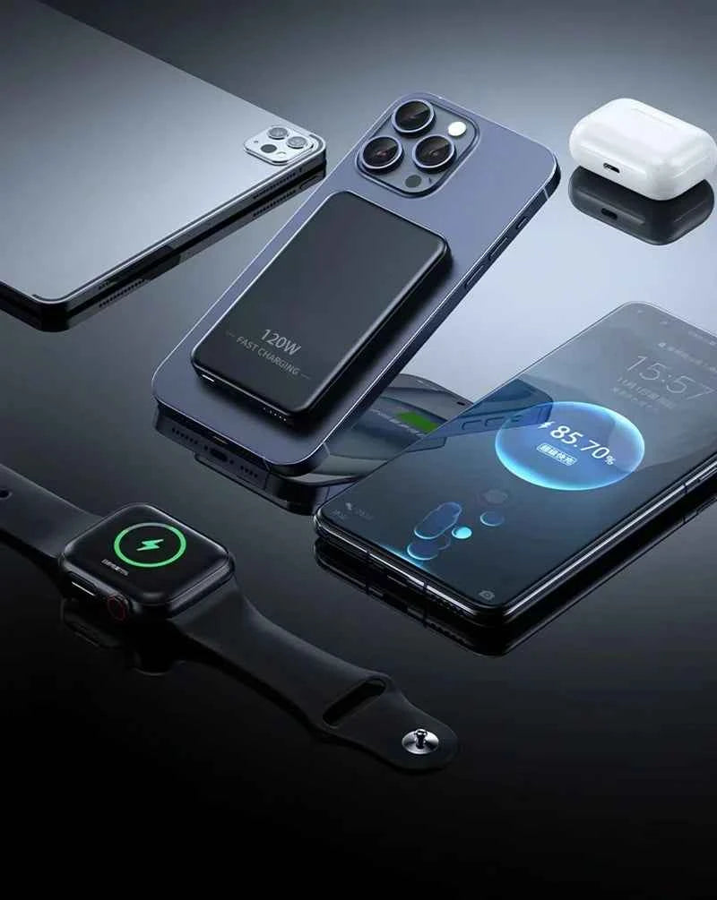 Xiaomi 120W Magnetic Power Bank 50000mAh Large Capacity Wireless Magnetic Fast Charger Portable Power Supply for iPhone Samsung