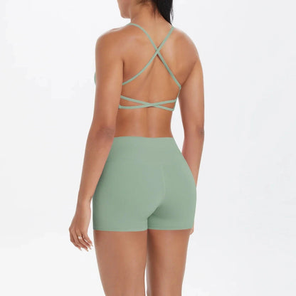 2PCS Yoga Set Nude Feeling Workout Sets Women Tracksuit Gym Push Up Fitness Running Workout Sportwear Sport Bra Leggings Suit