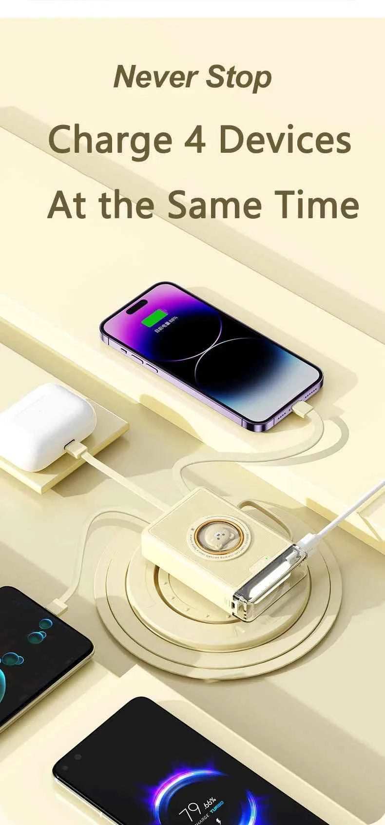 Mini Power Bank 20000mAh Cute Pet Cartoon Portable Charger Powerbank for IPhone Samsung Huawei Xiaomi External Spare Battery