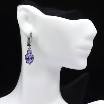 Buy 4 Get 1 Free 34x8mm 5.6g Color Changing Zultanite Alexandrite Topaz CZ Women Gift Silver Dangle Earrings