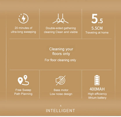 Household Fully Automatic High Suction Intelligent Vacuum Cleaner USB Charging Low-noise Sweeping Robot