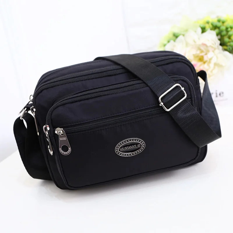 Casual Waterproof Nylon Canvas Ox Cloth Ladies oulder Bag Crossbody Bag Sport Sle Women's Handbag Soft Zipper Closure