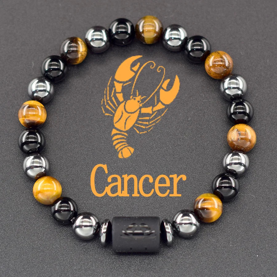 12 Zodiac Sign Bracelet Homme Constellation Bracelet for Men Aries Virgo Leo Libra Charm Bangle Women Friendship Jewelry on Hand